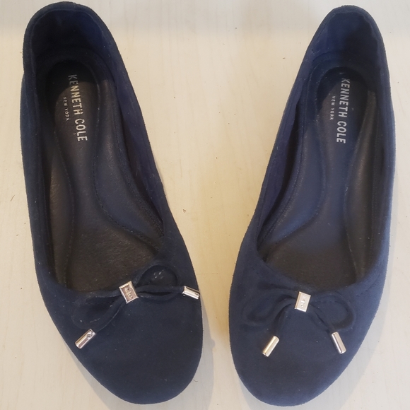 Navy Blue Suede "Balance Ballet" Flats by Kenneth Cole New York SIZE 8 - Picture 3 of 5